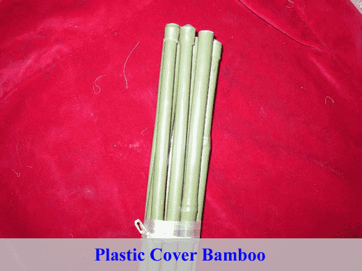 Plastic cover bamboo