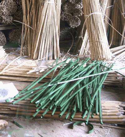 plastic bamboo cane